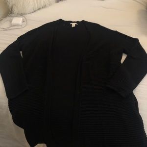 Black ribbed cardigan